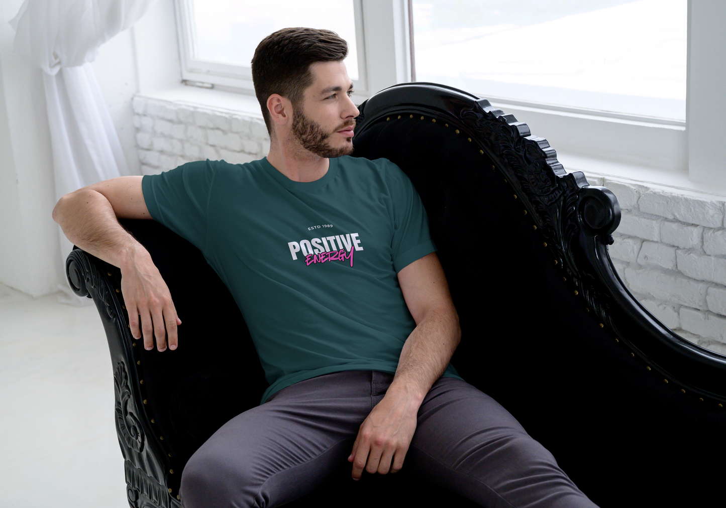 POSITIVE ENERGY – Feel It. Wear It. Share It | Premium Cotton Oversized T‑Shirt