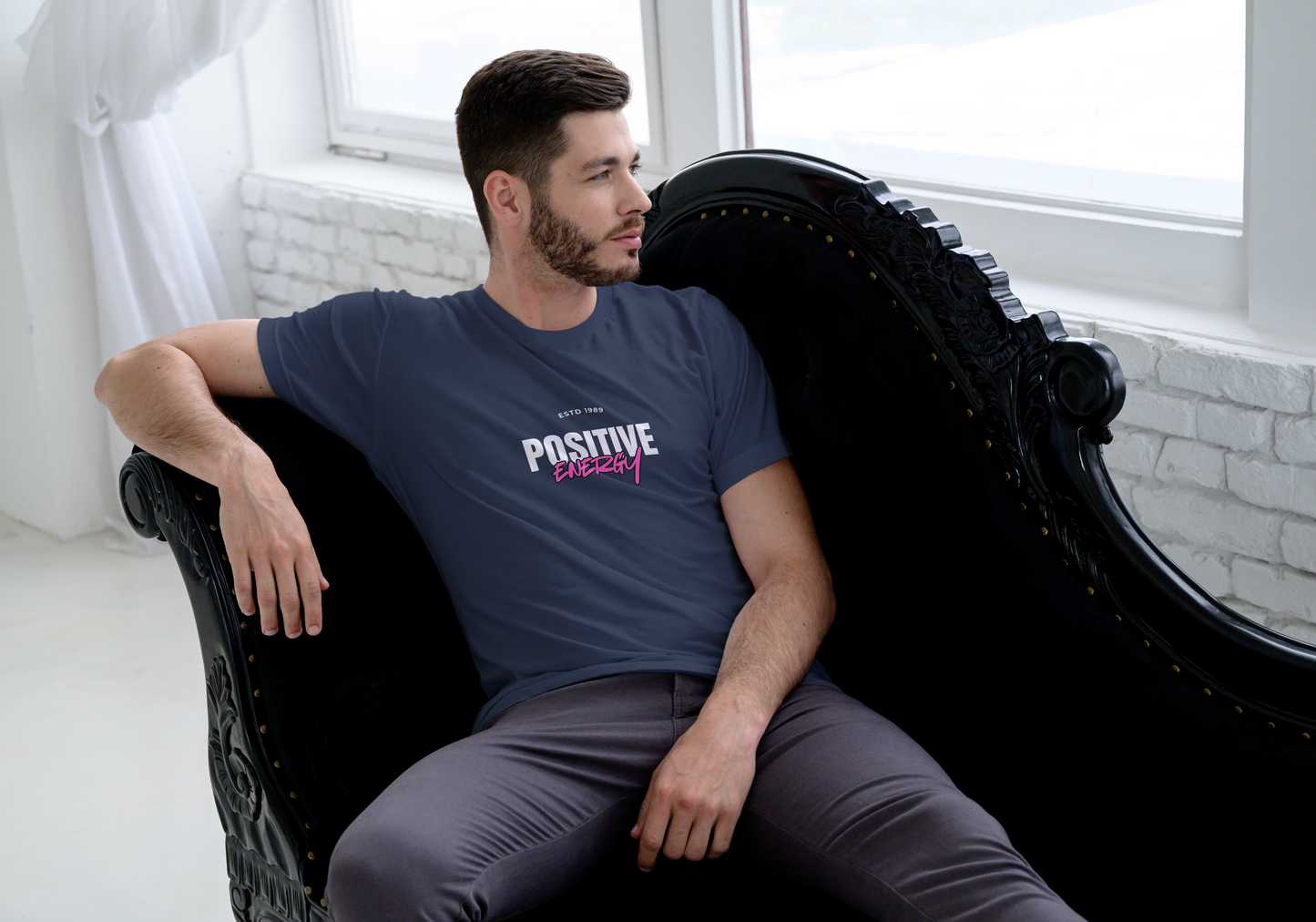 POSITIVE ENERGY – Feel It. Wear It. Share It | Premium Cotton Oversized T‑Shirt