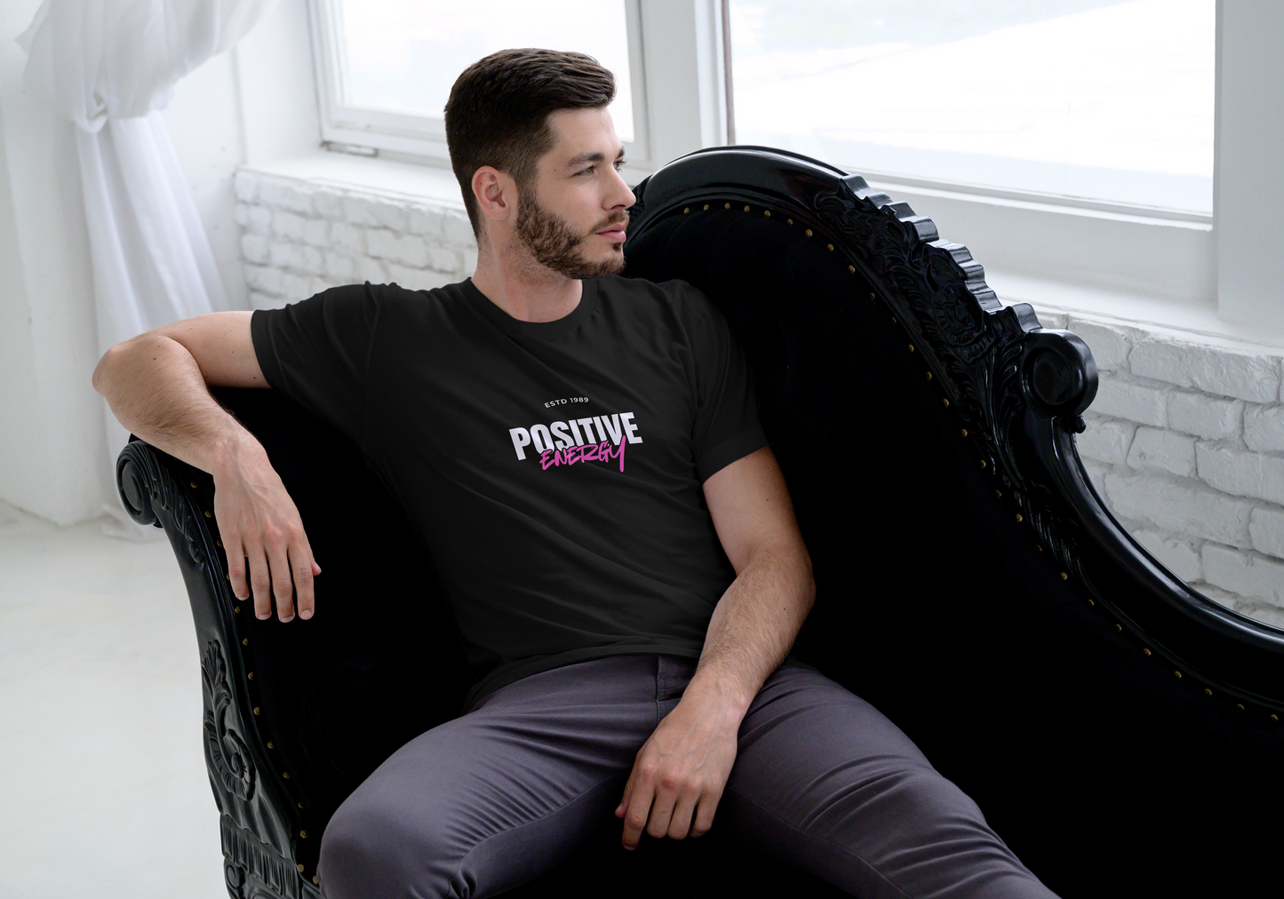 POSITIVE ENERGY – Feel It. Wear It. Share It | Premium Cotton Oversized T‑Shirt