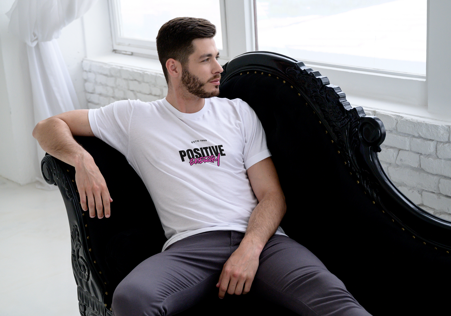 POSITIVE ENERGY – Feel It. Wear It. Share It | Premium Cotton Oversized T‑Shirt