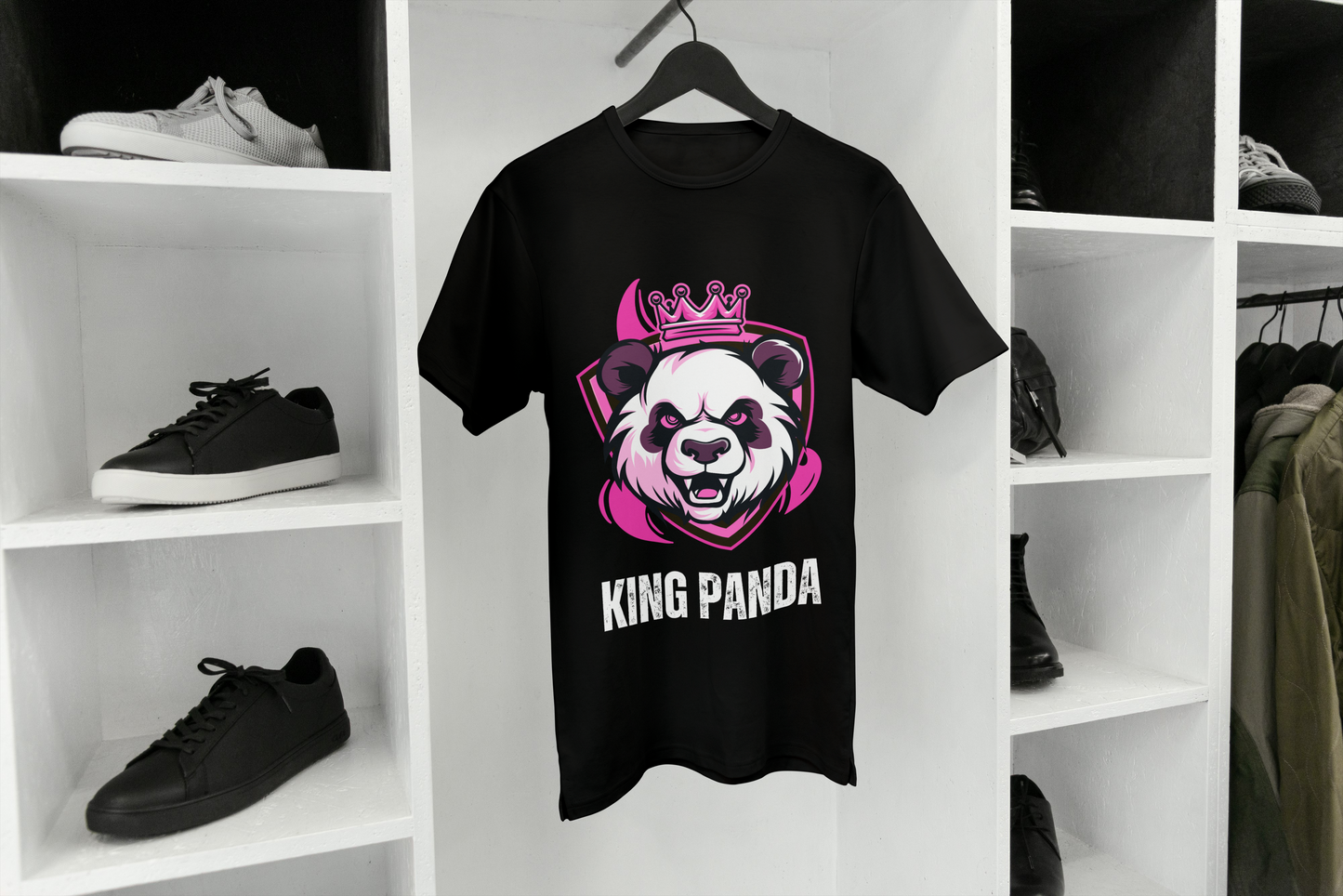 ๐ผ KING PANDA โ Rule with Calm | Premium Cotton Unisex Crew T-Shirt