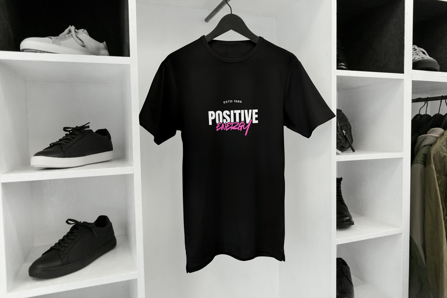 POSITIVE ENERGY – Feel It. Wear It. Share It | Premium Cotton Oversized T‑Shirt
