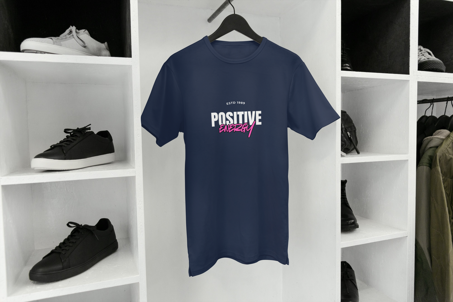 POSITIVE ENERGY – Feel It. Wear It. Share It | Premium Cotton Oversized T‑Shirt