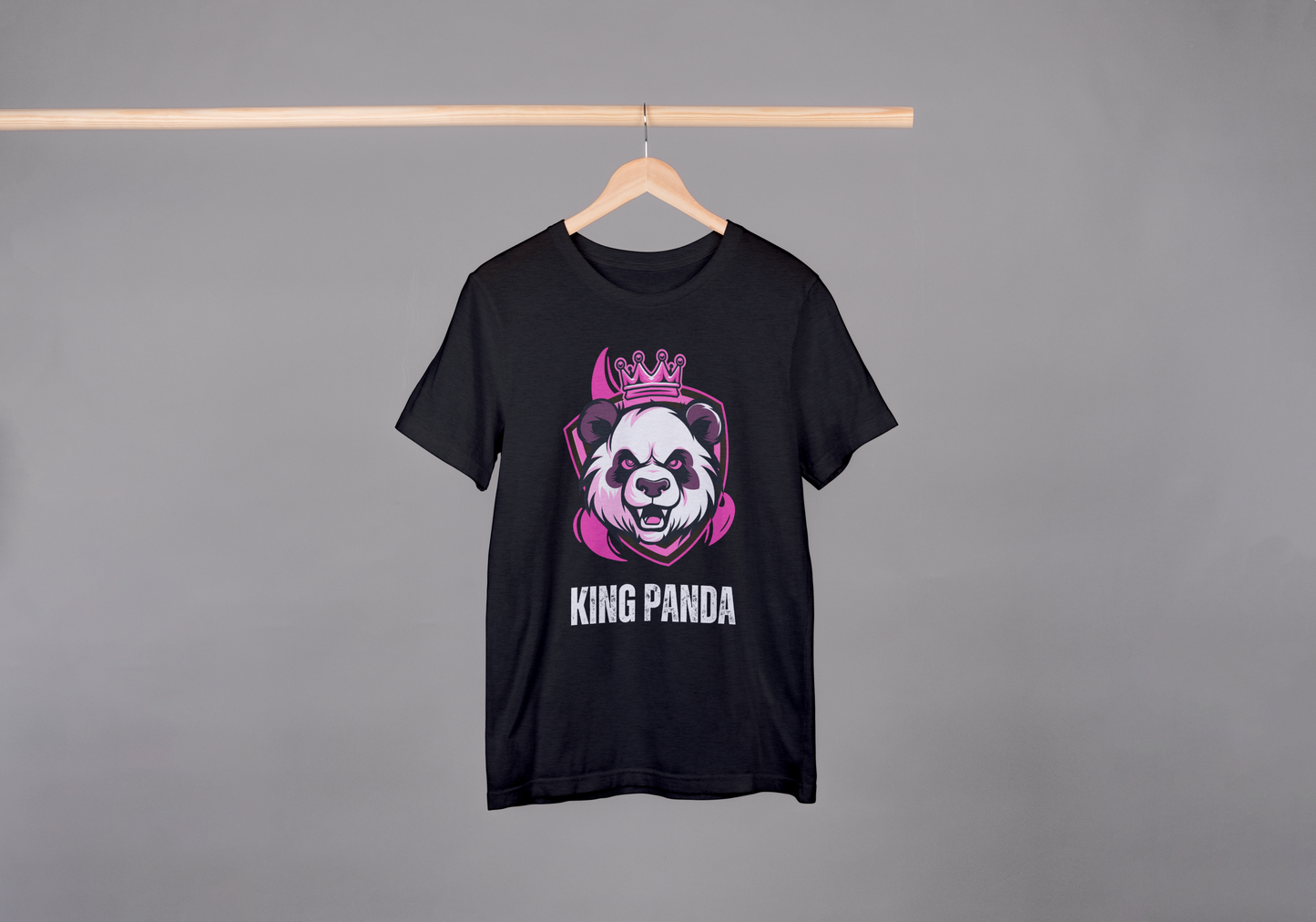 🐼 KING PANDA – Rule with Calm | Premium Cotton Unisex Crew T-Shirt