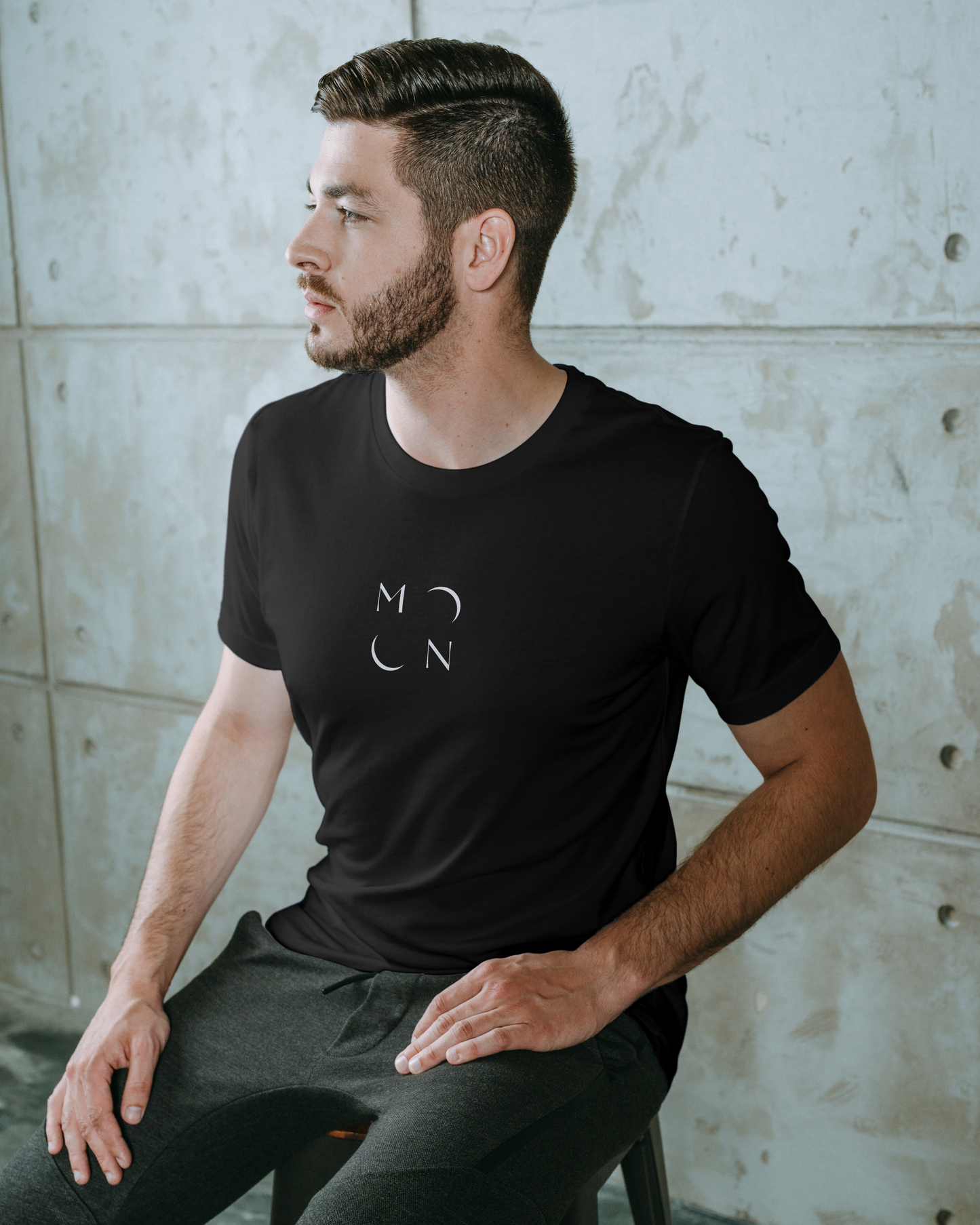 MOON – Calm. Cool. Cosmic. | Premium Cotton Unisex Standard Crew T-Shirt