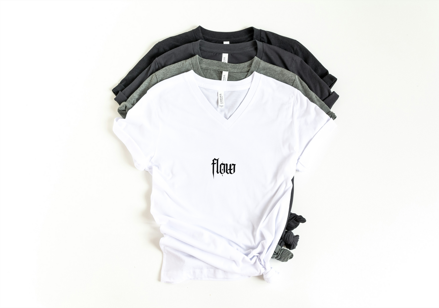 FLOW – Move Smooth, Live Free | Premium Cotton Unisex V Neck T-Shirt